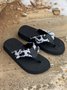 JFN Cowhide Print Flip Flop Sandals