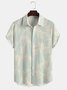 Cotton Blends Short Sleeve Floral Short Sleeve Shirt