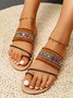 JFN Ethnic Upper Lightweight Thong Sandals Slippers