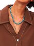 JFN Resort Style Beach Shell Turquoise Double Necklace