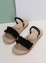 JFN Crinkled Woven Sole Soft Sandals