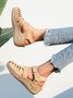 JFN Vintage Casual Wedge Roman Sandals