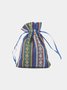 JFN Vintage Print Ethnic Cotton Sack Bag Drawstring Drawstring Storage Bag