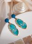 JFN Casual Vintage Irregular Transparent Lava Earrings Sexy Party Jewelry