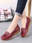 JFN Breathable Cutout Fringed Soft Loafers