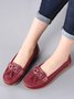 JFN Breathable Cutout Fringed Soft Loafers