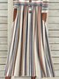 JFN V Neck Stripe Geometric Casual Midi Dresses