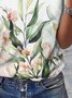 Flower leaf lace top T-shirt Plus Size