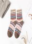 Casual Ethnic Pattern Rabbit Velvet Socks