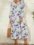 Butterfly Casual V Neck Dresses