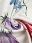 Women's Casual Holiday Weekend Floral T-shirt  Short Sleeve Print V Neck Basic Top