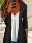 Simple V Neck Loose Two-Piece Set
