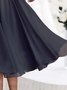 Wedding party Lace Chiffon zip seven Sleeve midi Prom Dress