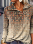 Ethnic Regular Fit Asymmetrical Sweatshirt