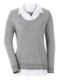 Yarn/Wool Yarn Regular Fit Color Block Sweater