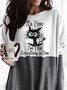Casual Text Letters Crew Neck Dress