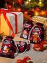 Christmas Canvas Bag Drawstring Storage Bag Candy Gift Bag