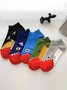 Casual Funny Cartoon Funny Contrasting Color Cotton Socks Everyday Clothing Accessories