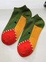 Casual Funny Cartoon Funny Contrasting Color Cotton Socks Everyday Clothing Accessories