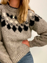 Regular Fit Casual Ethnic Sweater