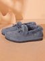 Women Christmas Winter Casual Non-Slip Furry Lined Flat Peas Shoes