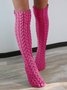 Leisure Home Twist Pattern Long Wool Over Knee Socks Autumn Winter Thicken Socks