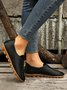 Vintage Casual Anti-Suede Panel Flats