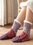 Casual Home Gradient Coral Fleece Floor Socks Pile Pile Socks Autumn Winter Thickening Warm Accessories