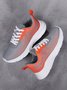 Women's Comfy Color Block Lace-Up Sports Sneakers