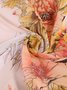 Bohemian Silk Floral Long Silk Scarf Vacation Beach Accessories
