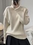Plain Crew Neck Wool/Knitting Casual Sweater