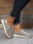 Women's Snakeskin Casual Slip On Sneakers