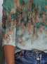Ombre Casual Wool/Knitting Crew Neck T-Shirt