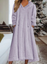 Loose Fluff/Granular Fleece Fabric Hoodie Casual Dress