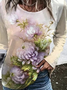 Floral Regular Fit Casual T-Shirt