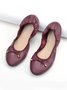 Retro Bow Comfortable Soft Shallow Shoes