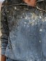 Shawl Collar Casual Gradient Regular Fit Top