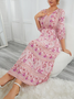 Loose Cotton-Blend Vacation Dress