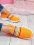 Color Block Fly-Woven Fabric Sneakers