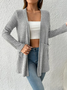 Knitted Plain Casual Other Coat