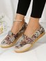 Bear Ethnic Pattern Soft Soled Flats
