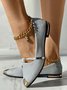 Glitter Pearls Decor Wedding Party Flat Shoes