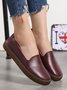 Solid Color Soft Sole Casual Shoes