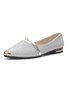 Glitter Pearls Decor Wedding Party Flat Shoes