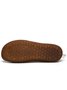 Solid Color Cowhide Zipper Soft Sole Casual Shoes