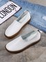 Solid Color Cowhide Zipper Soft Sole Casual Shoes
