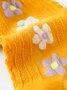 Casual Colorful Floral Embroidered Cropped Socks Daily Commuting Home Accessories