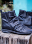Women Winter Daily Casual Zipper Flat Heel Plain Blue Boots
