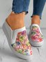 Floral Mesh Hollow Out Inner Height Increasing Shoes