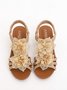 Bohemian Applique Beaded Slip On Wedge Sandals